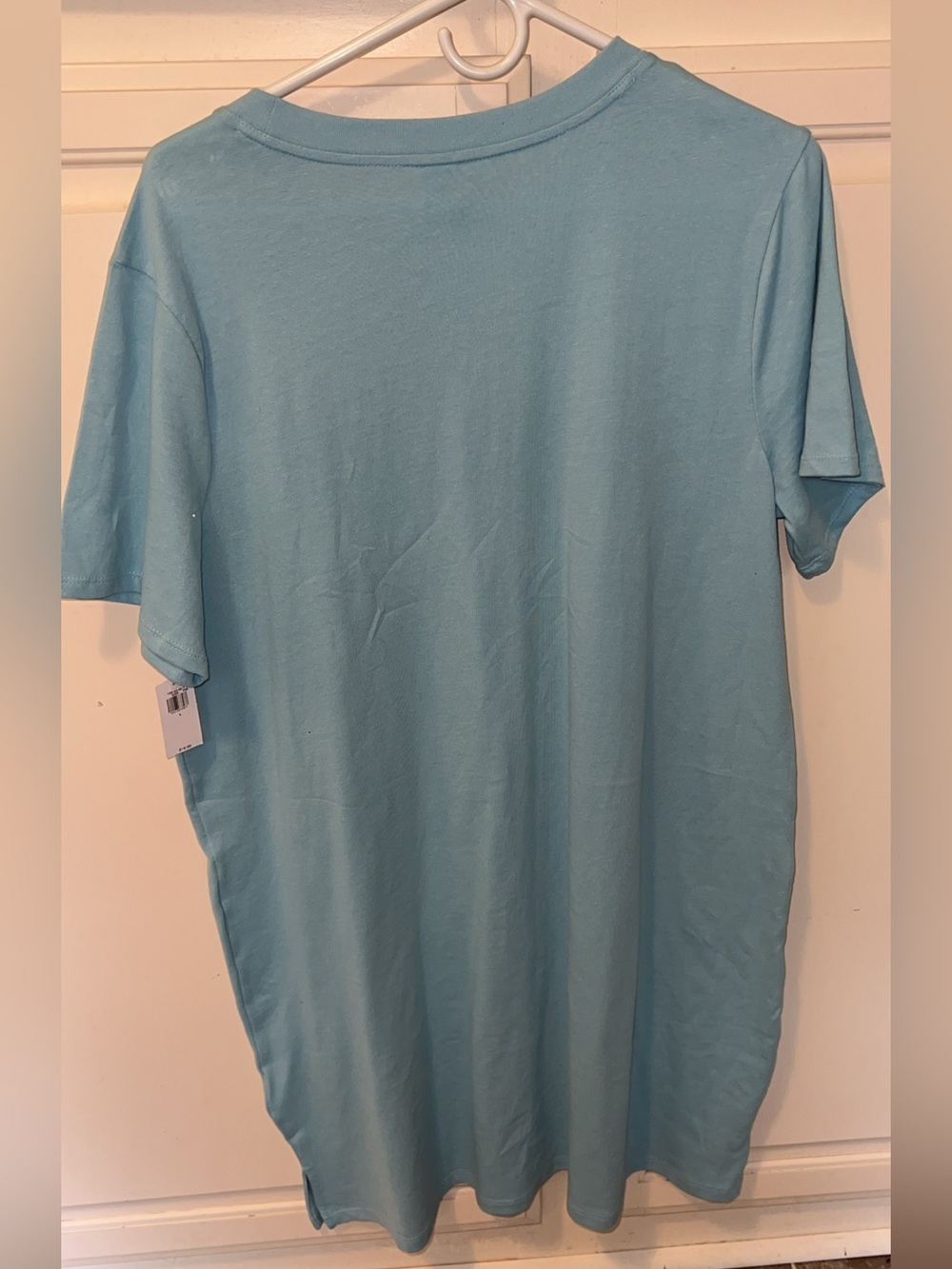 NWT Old Navy Women’s Light Blue T-Shirt Dress Size Large Soft Casual Crew Neck - Picture 5 of 5